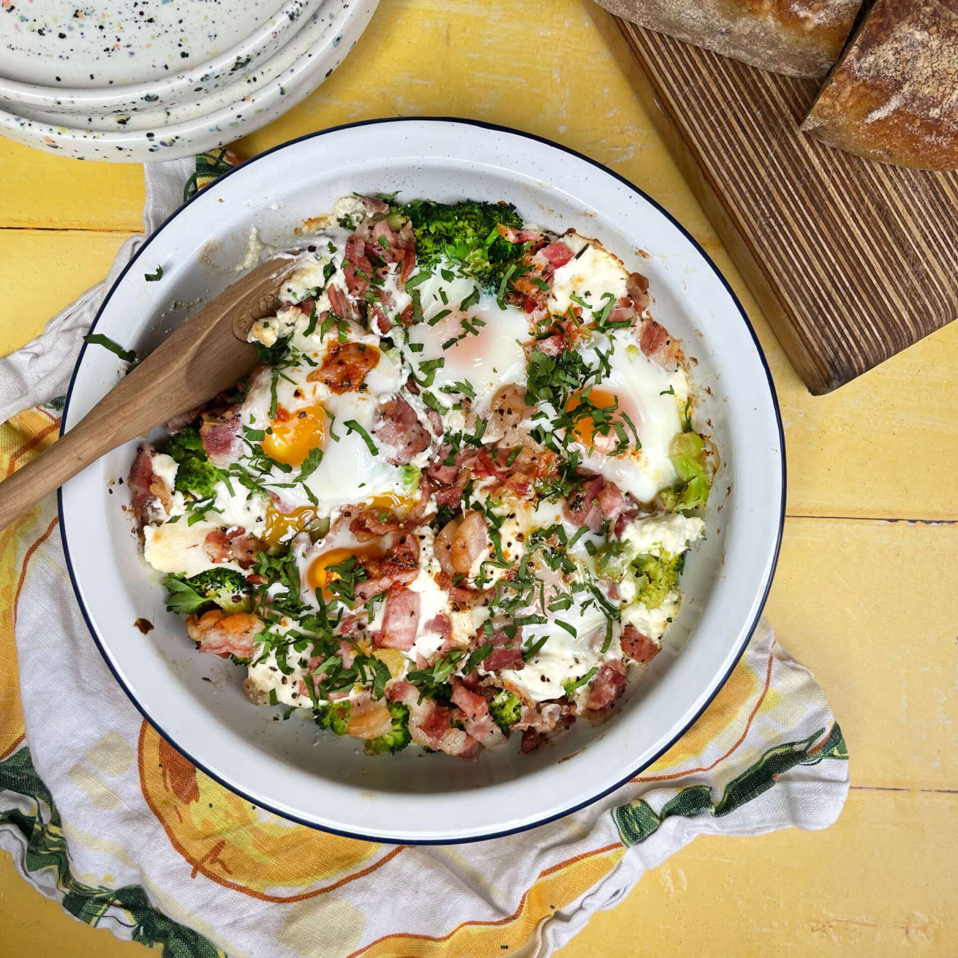 Baked Broc Eggs Ready to Rock !