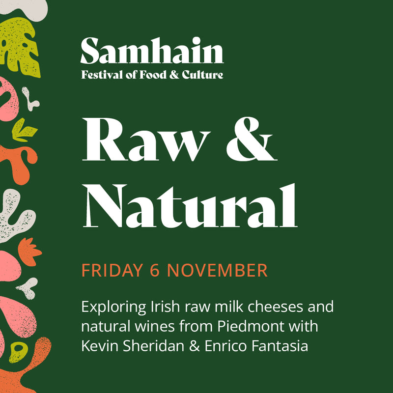 Samhain Festival graphic for the Raw and Natural raw milk cheese and natural wine event