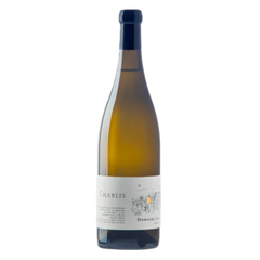 Wine bottle labeled 'Chablis' on a white background