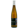 Wine bottle with a label on a white background