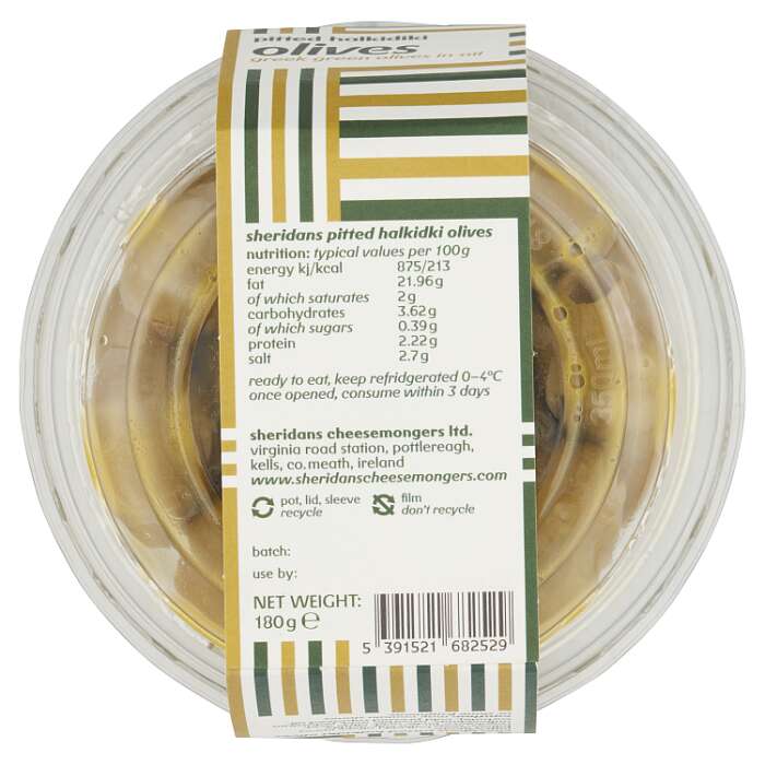 Sheridans Pitted Green Halkidiki Olives
