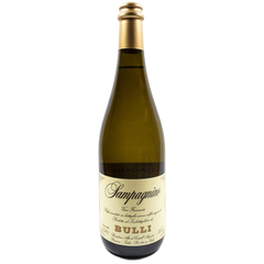 Wine bottle with 'Bulli' label on a white background