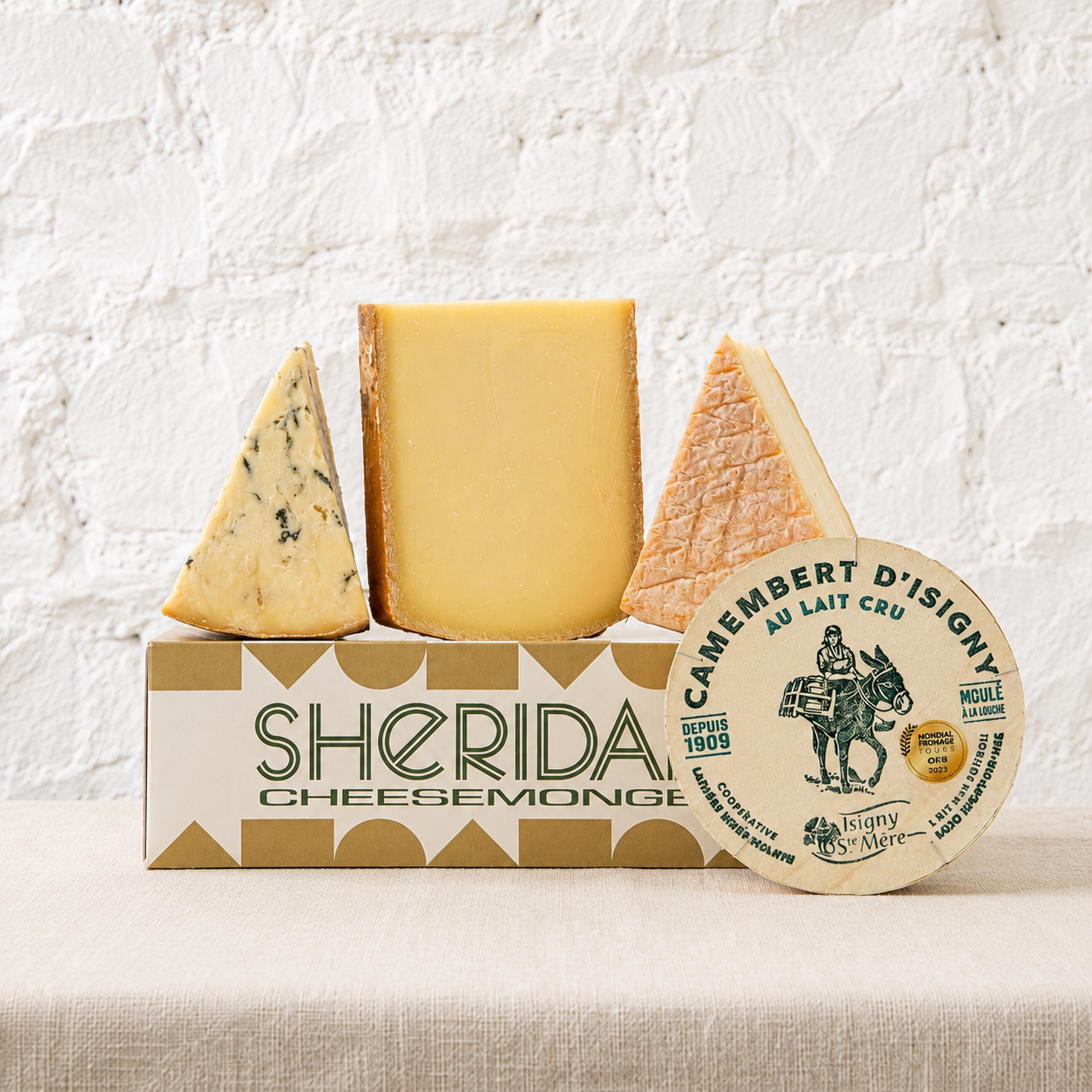 a box of cheeses 