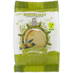 Snack package with olive design and text on a white background