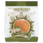Packaging of Mariéneas snack with a green border and white background