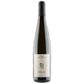 Wine bottle with a label on a white background