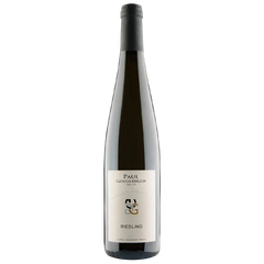 Wine bottle with a label on a white background