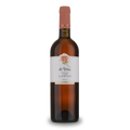 Wine bottle with a label on a white background