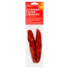 Packaged Gubbeen Fresh Chorizo on a white background