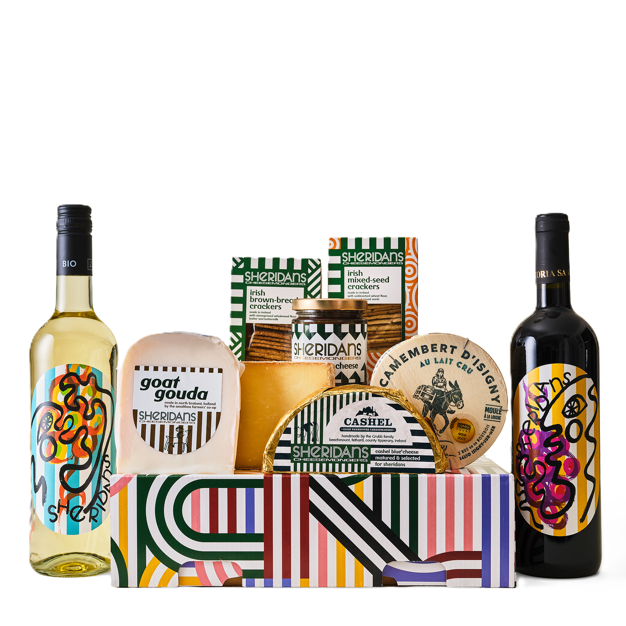 Cheese, Chutney & Cracker Hamper With Wine