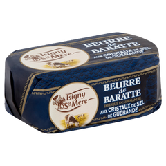 Isigny Le Mère butter packaging on a white background
