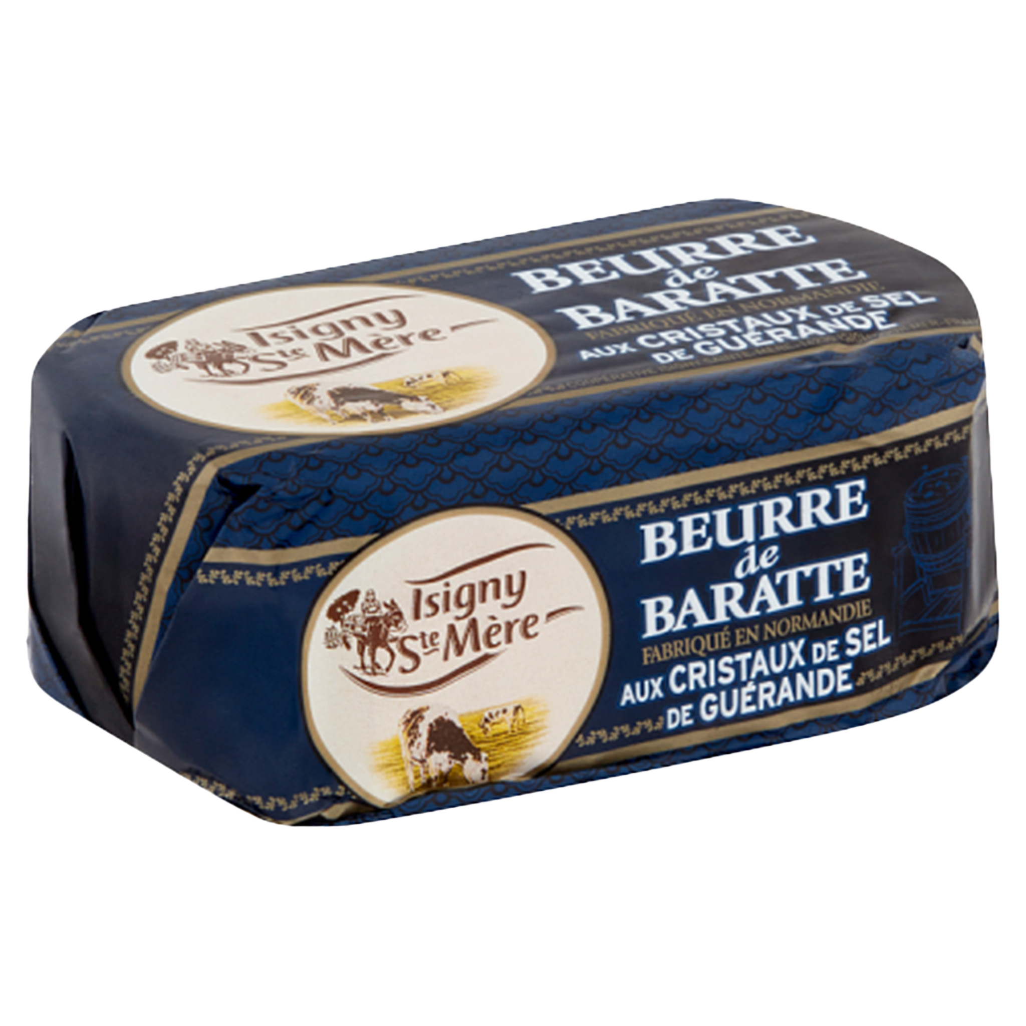 Isigny Le Mère butter packaging on a white background