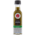 A bottle of Cork Chilli Company 'great taste' Loco Jalapeño sauce, featuring a clear glass bottle filled with green chili sauce, a black cap, and a white and green label.