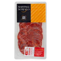 Packaged Spanish Chorizo with Martínez Somalo branding on a white background