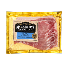 Packaged meat with Mccarthys of Kanturk label on a white background