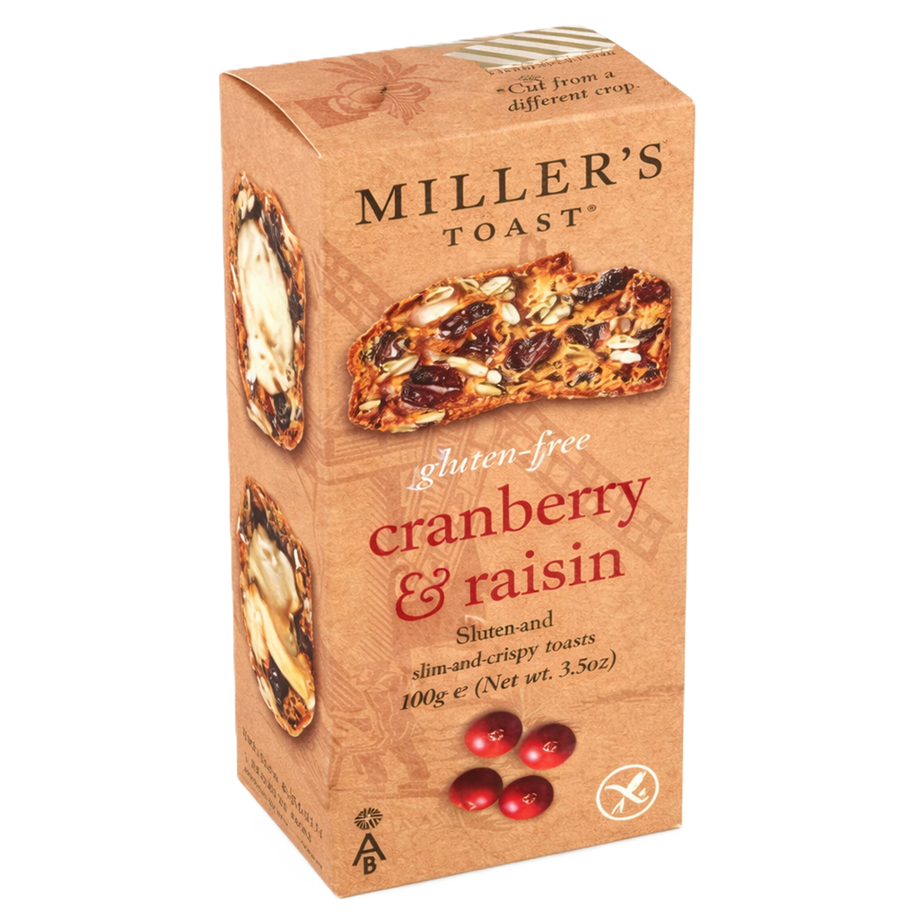 Millers Toast Cranberry & Raisin Gluten Free Crackers