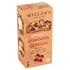 Millers Toast Cranberry & Raisin Gluten Free Crackers
