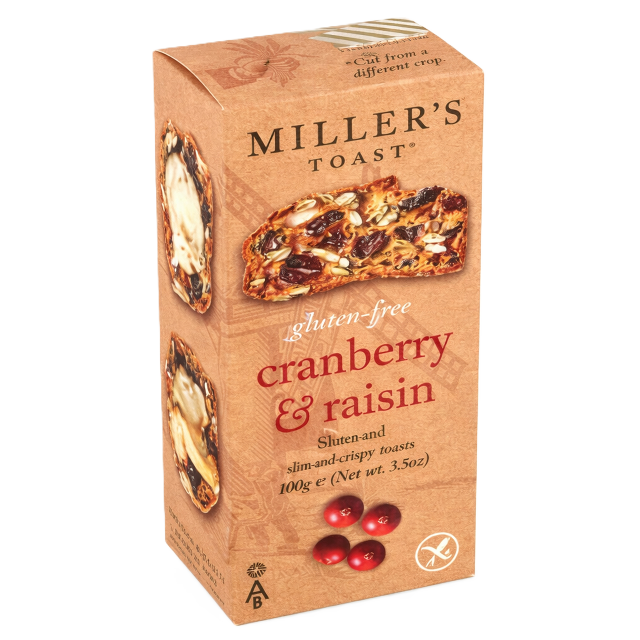 Millers Toast Cranberry & Raisin Gluten Free Crackers