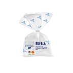 Bag of Garofalo Mozzarella di Bufala Campana DOP on a white background