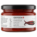 Jar of Odysea Harissa Spicy Meze on a white background