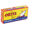 Ortiz anchovy packaging with a boat illustration on a white background