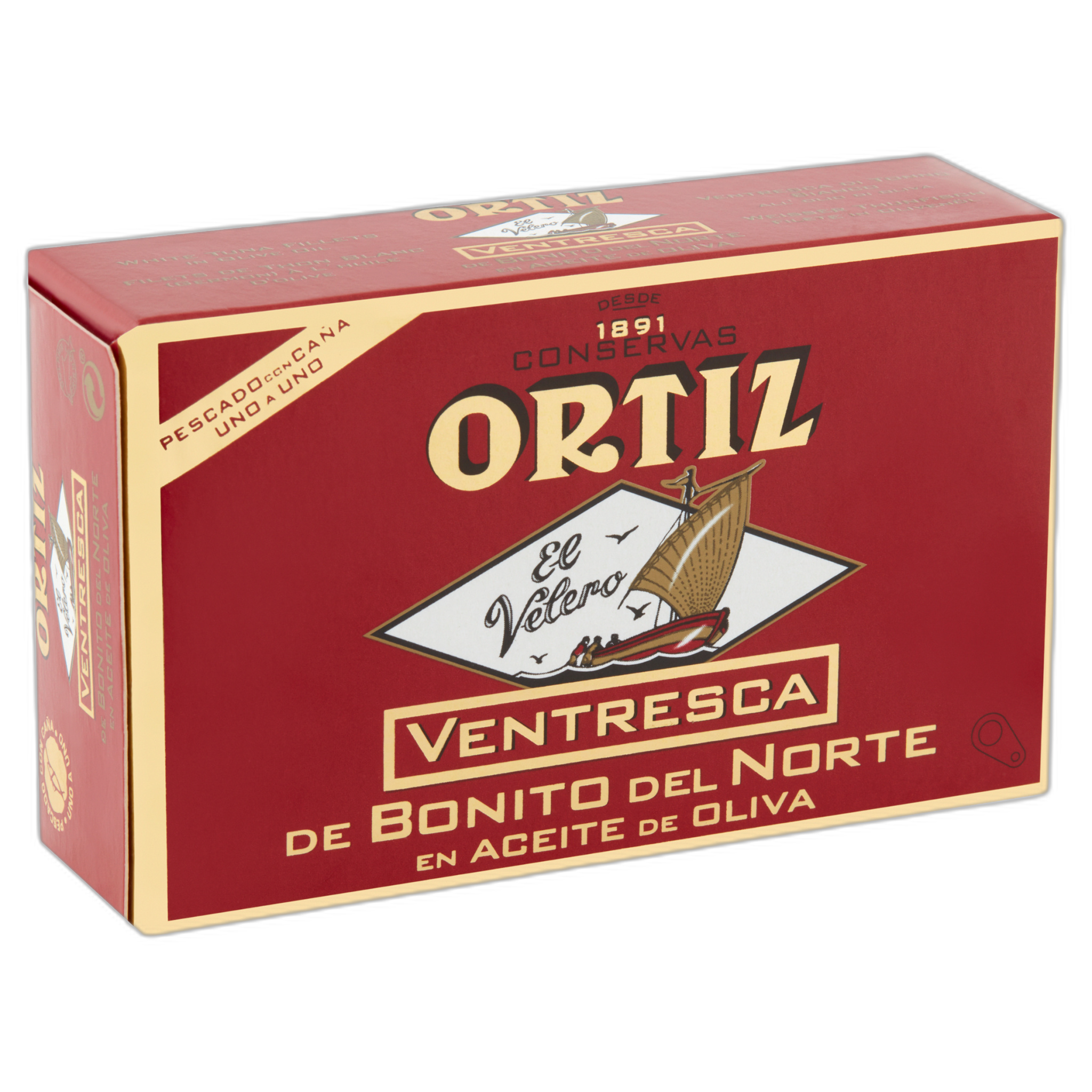 Ortiz Ventresca packaging on a white background