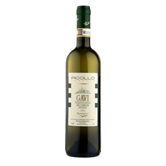 Wine bottle with a label on a white background