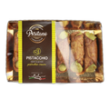 Packaged pastry with pistachio cream from Positano on a white background