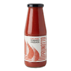 Bottle of Prunotto Organic Tomato Passata on a white background