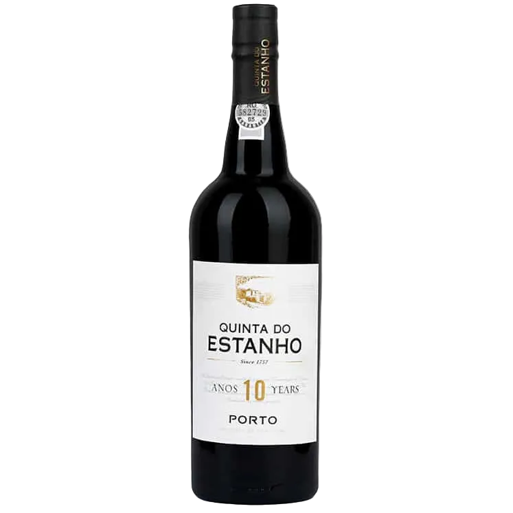 Quinta do Estanho Porto wine bottle on a white background