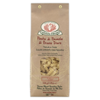 Pasta package with brand logo on a white background