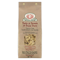 Pasta package with brand logo on a white background