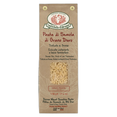 Package of Rustichella d'Abruzzo Orzo Pasta on a white background