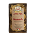 Box of Pappardelle pasta with a label on a white background