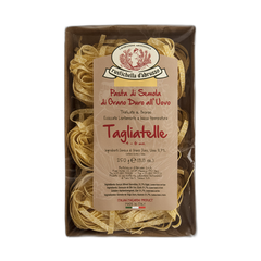 Box of Tagliatelle pasta with a visible brand logo on a white background
