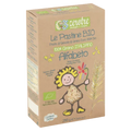 Box of Zerotre Bio alphabet pasta with a child illustration on a white background