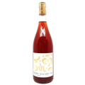 Bottle of red wine with a cork on a white background