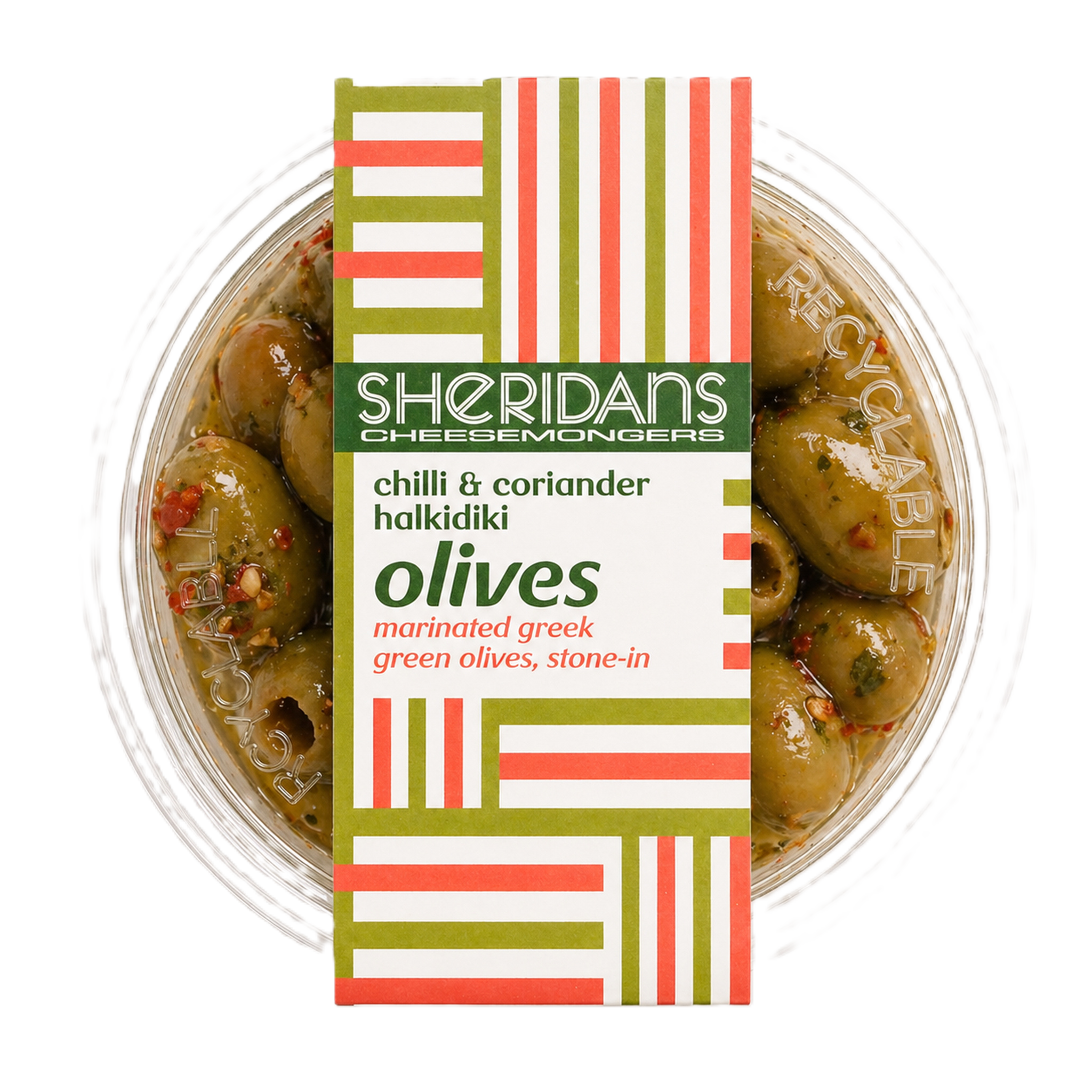 Sheridans Chili & Coriander Halkidiki Olives