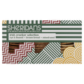 Packaging of Sheridans Cheesemongers Irish cracker selection with geometric patterns.