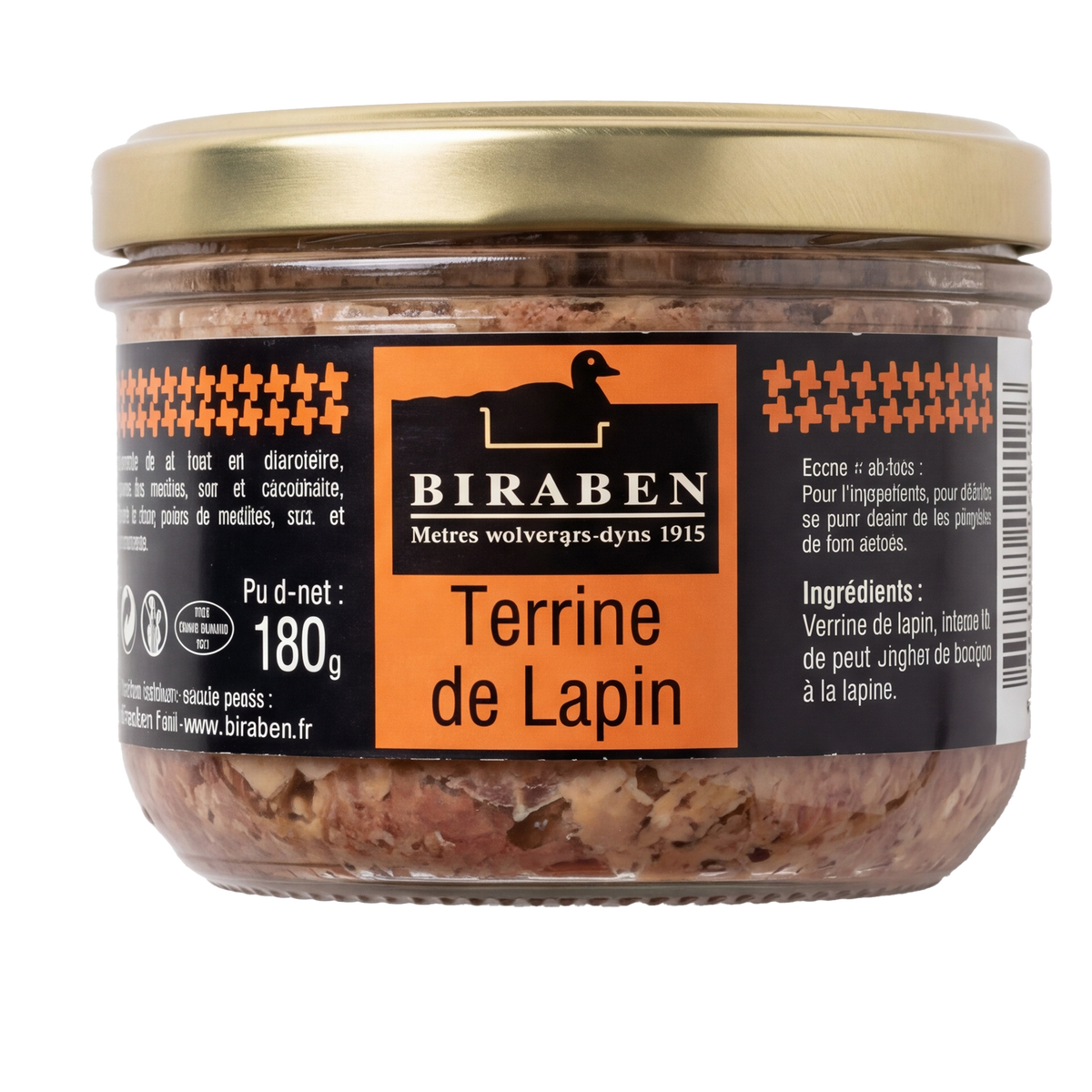 Biraben Terrine de Lapin, rabbit terrine from Béarn