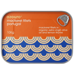 Azouro Mackerel Fillets in Organic Extra Virgin Olive Oil and Lemon Thyme