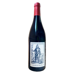 Wine bottle with a red cap and visible label on a white background