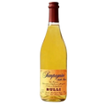 Bottle of Bulli wine with a yellow label on a white background