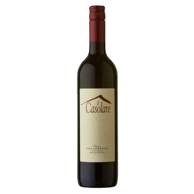 Wine bottle with 'il Casolare' label on a white background