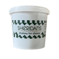 One kilo tub of Sheridans chutney for cheese with a green striped label