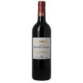 Chateau Grand Launay red wine bottle on a white background