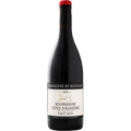 Wine bottle with a label on a white background