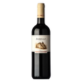 Wine bottle with label on a white background