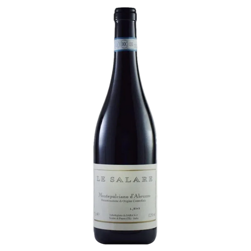 Wine bottle with 'Le Salare' label on a white background