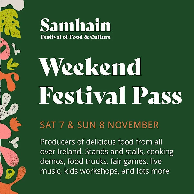 Samhain Festival of Food and Culture weekend festival pass graphic for 7 and 8 November
